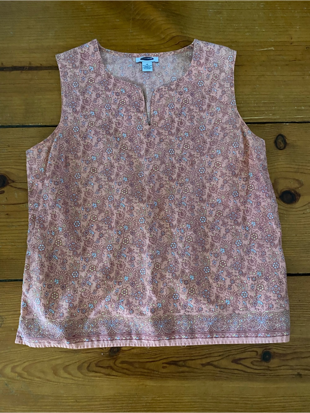 Old Navy 100% cotton tank size medium soft coral pink